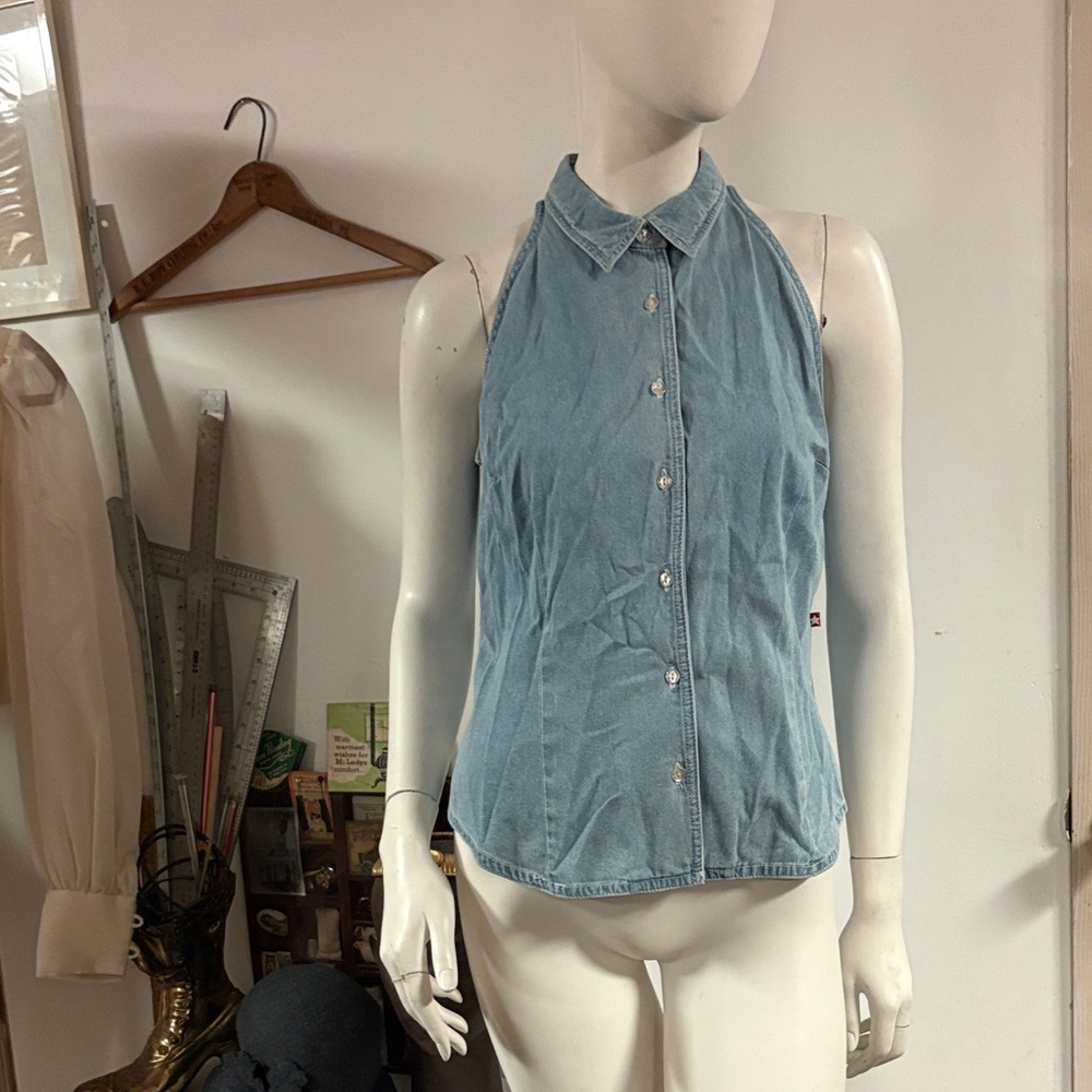 90s Gloria Vanderbilt Denim  Top